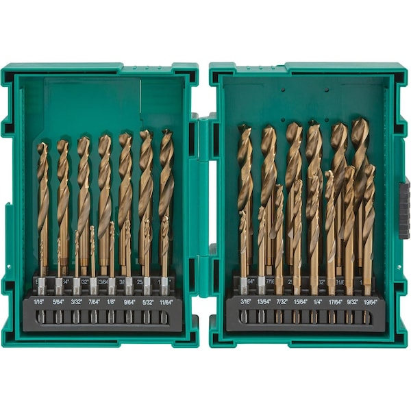 Grizzly Pro M35 HSS Cobalt Quick-Release Hex Shank Drill Bit Set, 29 Pc. T33843 - main