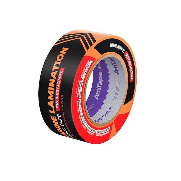 Cellux 0.70 IN (18mm) x 60 yd (54.8m) ORANGE MARINE LAMINATION Masking Tape OUTDOOR 30-Day UV-Protected MLT004-18060PK1 - main