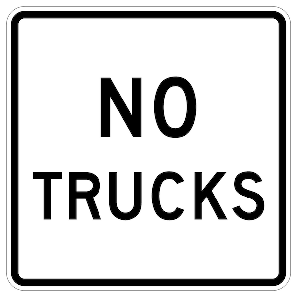 Sign Solutions Usa Traffic Sign, 36 in Width, Aluminum Sign, Square DUS10DWT3636R5-2A - main