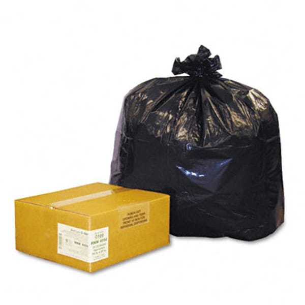 Earthsense Commercial Can Liners 33 gal 1.25mil 33 x 39 Black 100/Carton, 100PK RNW4050 - main