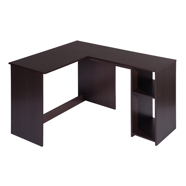 Homeroots 47" Brown Wood L Shape Computer Desk 568048 - main