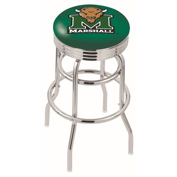 Holland Bar Stool Co 30" Chrome 2-Ring Marshall Swivel Bar Stool, Accent Ring L7C3C30Mrshll - main