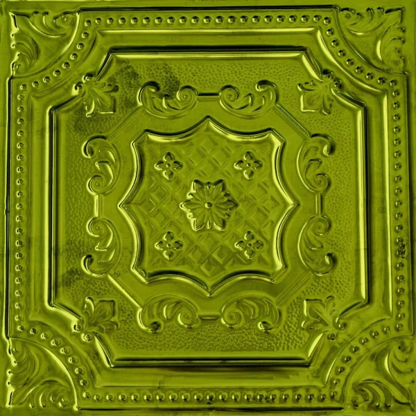 Shanko All Day Tony Pattern 612 Sour Apple Surface Mount Powder Coated Standard Ceiling Tiles, 6PK ADT612-NU-STD-SAPP-6 - main