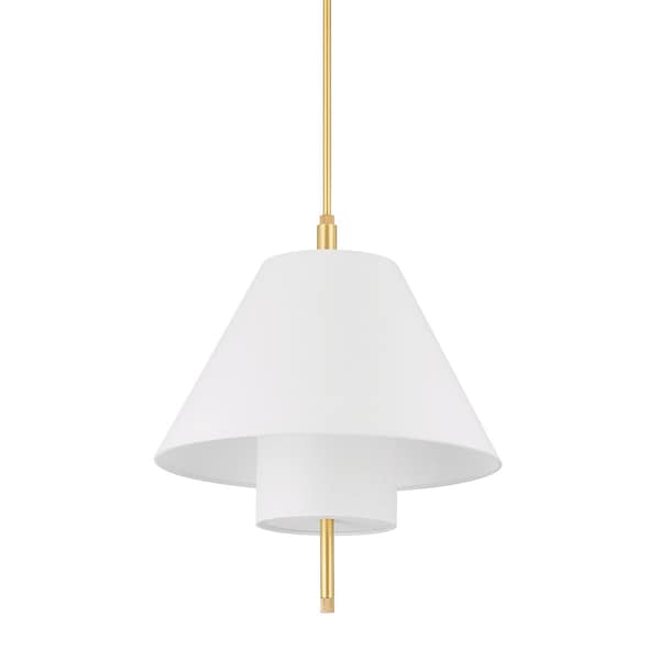 Hudson Valley Lighting Pembrooke & Ives X Glenmoore 1 Light Pendant 20 In. Aged Brass PI1899701-AGB - main