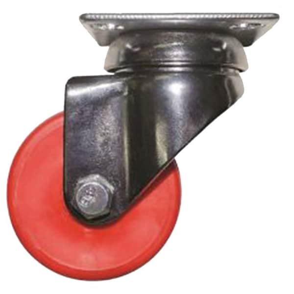 Shepherd Hardware Swivel Caster, 2 in Dia Wheel, Red 6271 - main