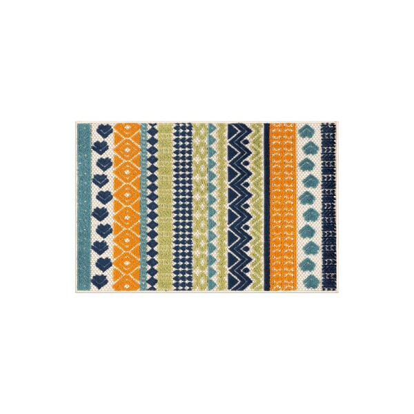 World Rug Gallery Palm Floral Leaves Indoor/Outdoor Area Rug 2 ft x 3 ft Multi 5557MULTI2X3 - main