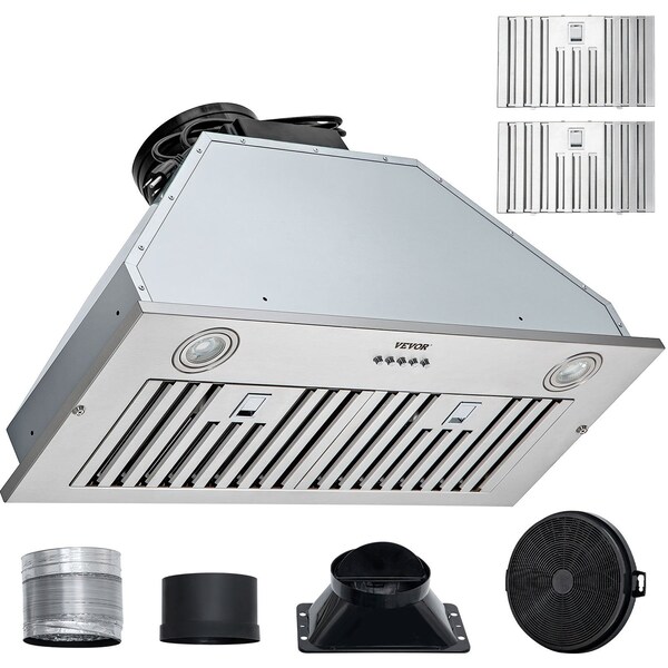 Vevor Built-in Range Hood Insert Vent Hood 800CFM 30in Push Button Control E70-27 - main