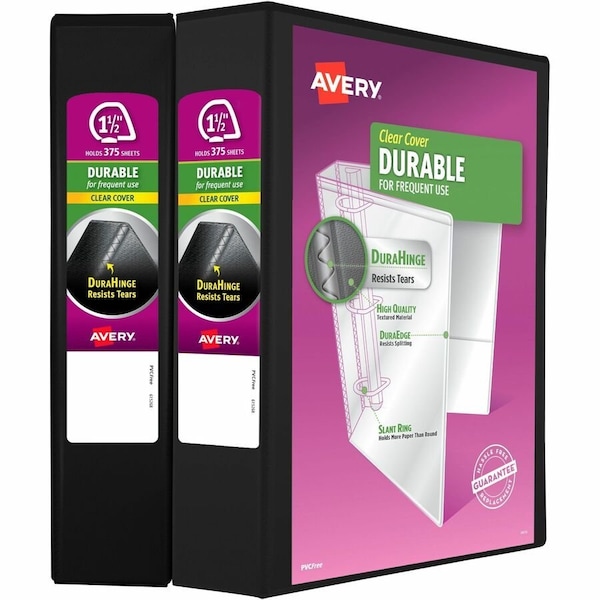 Avery Durable Clear View 3 Ring Binders, PK2 19300 - main