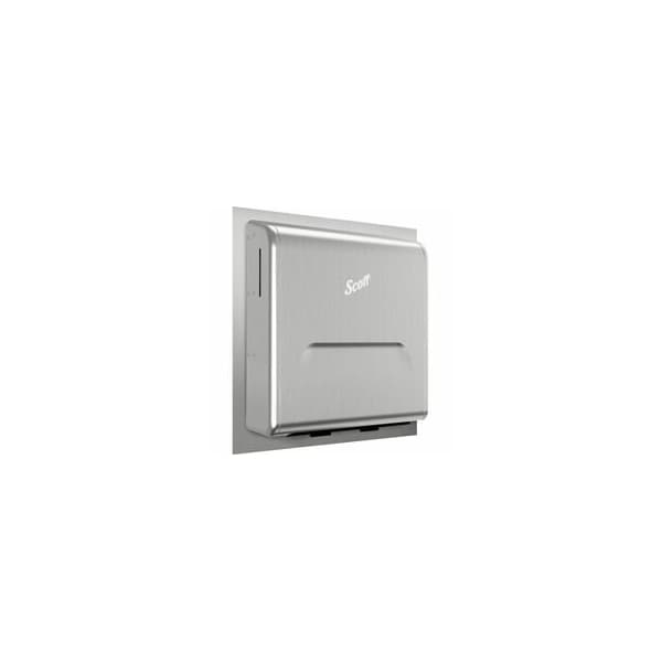 Kimberly-Clark Scott Pro Stainless Steel Recessed Hard Roll Towel Dispenser, Wall, Trim Panel Housing Unit, Stainl KCC43823 - main