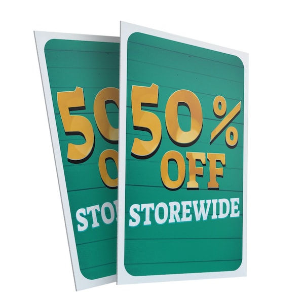 Signmission 50% Off Storewide, Plastic Signs Only 24 Inch x 36 Inch, Corrugated Plastic, 2PK CSB-2436-2PACK-30334 - main
