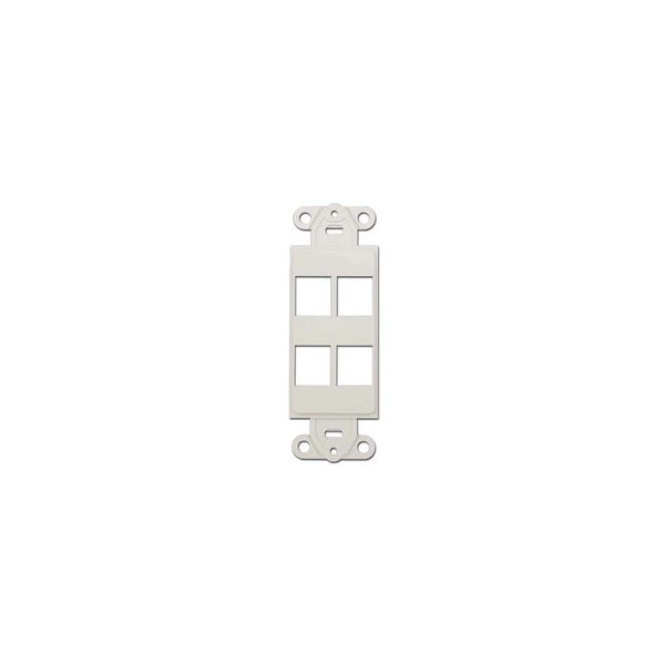 Cable Wholesale Decora Wall Plate Insert, White, 4 Keystone Jack 302-4D-W - main