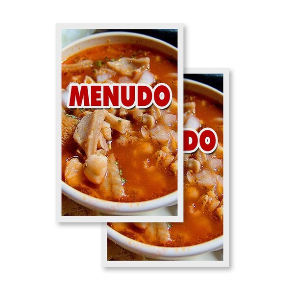Signmission Menudo, Vinyl Decals Only 24 Inch x 36 Inch, Vinyl Decal, 2PK DSB-2436-2PACK-Menudo - main