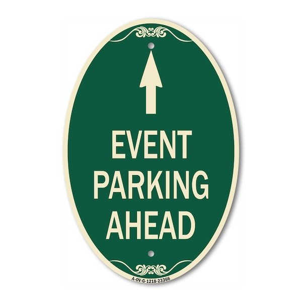 Signmission Parking Sign & Post Kit, 12 Inch X 18 Inch Architectural Oval, Heavy Gauge Aluminum A-OV-G-1218-23366 - main