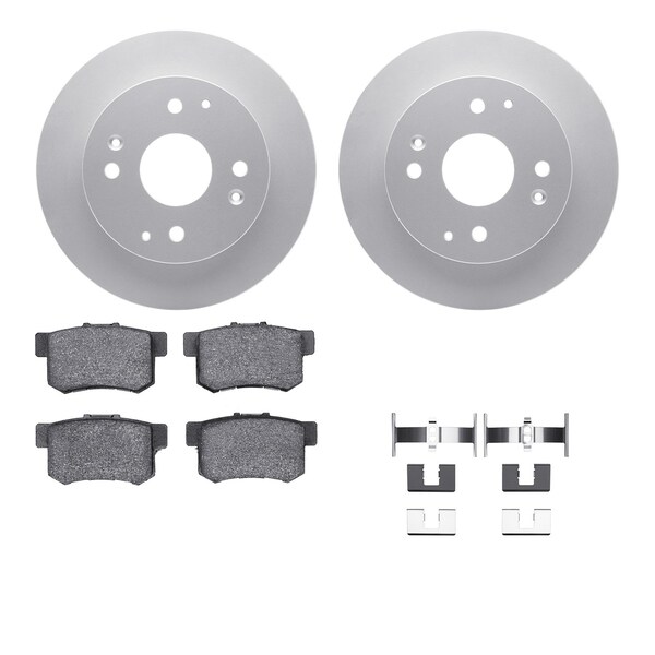 Dynamic Friction Co DFC GEOSPEC Coated Rotors with 5000 Brake Pads - Ceramic and Hardware 4512-59119 - main