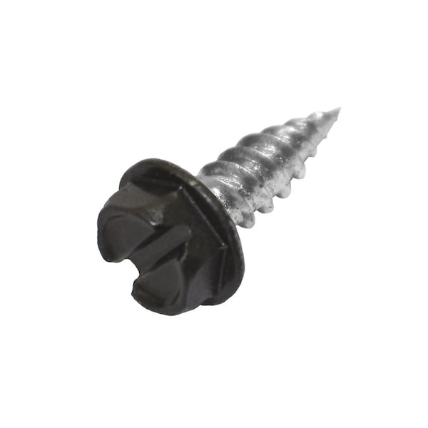 Malco 8X1 Royal Brown, 1/4 in Slotted Hex Washer Head Sheet Metal Screws, , Zinc Plated, 100PK HW8X1ZRBG - main