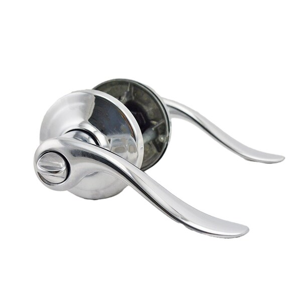 Kwikset Tustin Lever Privacy Door Lock with New Chassis with 6AL Latch and RCS Strike Bright Chrome Finish 730TNL-26 - main