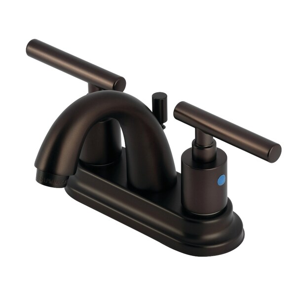 Kingston Brass Double-Handle 4" Centerset Bathroom Faucet with Pop-Up Drain, Oil Rubbed Bronze KB8615CML - main