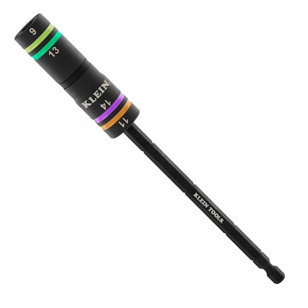 Klein Tools Quad-4 Heavy-Duty Impact Flip Socket, Metric, 6-1/2-Inch Shaft, 2-Piece 6512MQS - main