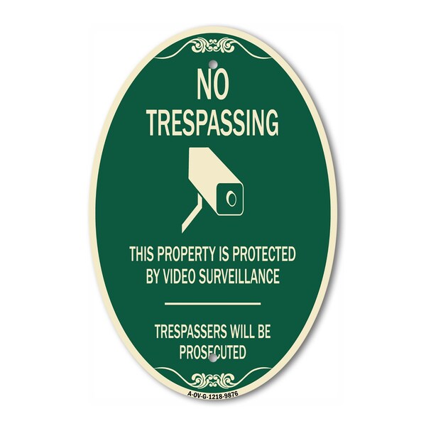 Signmission This Property Is Protected By Video Surveilla, 12 In X 18 In Architectural, Heavy Gauge Aluminum A-OV-G-1218-9876 - main
