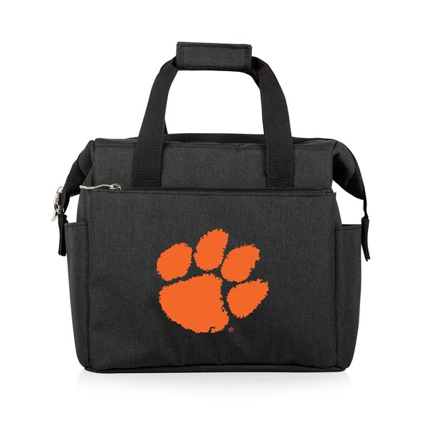 Picnic Time Family Of Brands NCAA Clemson Tigers On The Go Lunch Bag Cooler - Soft Cooler Lunch Box, Black 510-00-179-104-0 - main