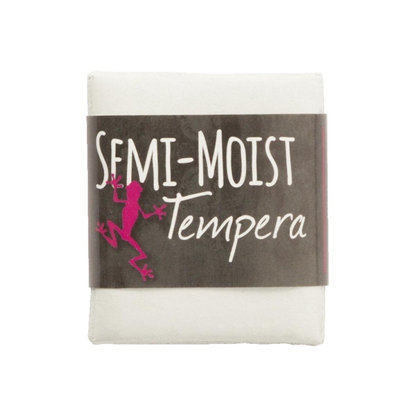 Jack Richeson Semi-Moist Tempera Cake, 1.62 x 1.87 x 0.50 in. - White 1569142 - main