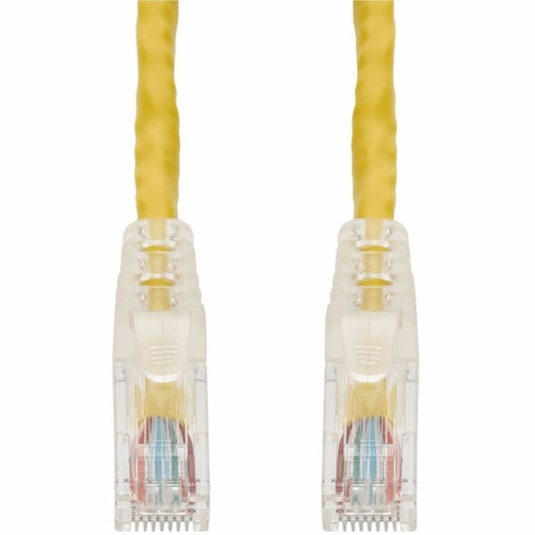Add-On 1FT YELLOW CAT 6 PVC ETHERNET CABLE SNAGLESS EASY CLEAR BOOT TAA RJ-45 M/M ADD-1FCAT6-YW-TAA - main