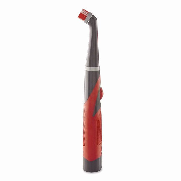 Rubbermaid Multi-Purpose Cordless Battery Power Scrubber, Red/White Nylon Bristles, 12.68in Brush, 7in Red/Blk 1839685 - main