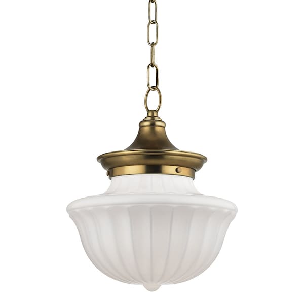 Hudson Valley Lighting Dutchess 1 Light Pendant 12 In. Aged Brass 5012-AGB - main