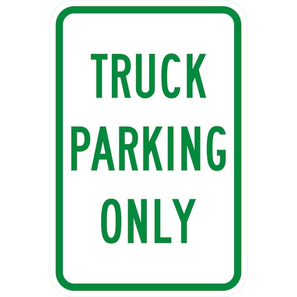 Lyle Truck Parking Only, 12x18, High Intensity Prismatic, White G-4083-HI_12x18 - main