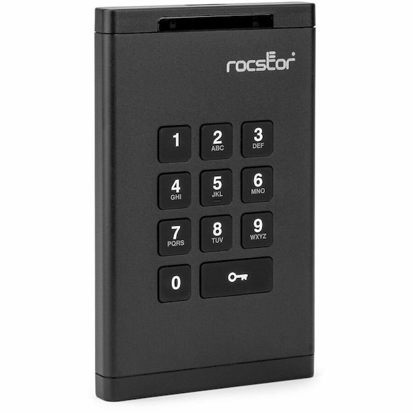Rocstor DATASECURE EX20 4TB USB PORTABLE ENCRYPTED HARD DRIVE - FIPS 140-2 LEVEL 3 VALID E76014-B1 - main