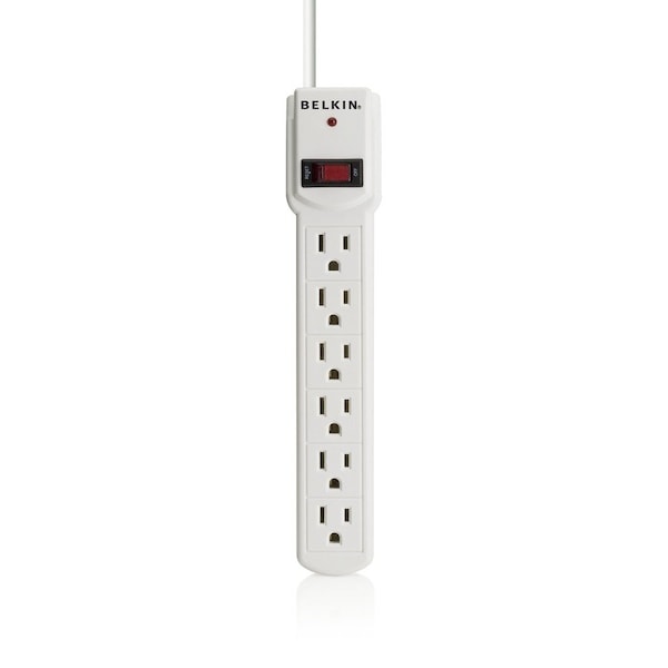 Belkin Outlet Strip, Surge, 3 ft, White F5C047 - main