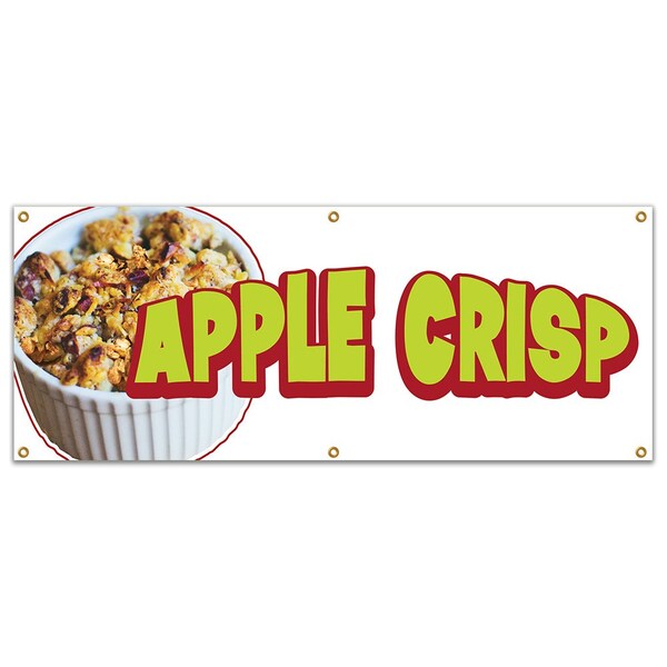 Signmission Apple Crisp Banner Concession Stand Food Truck Single Sided B-72 Apple Crisp19 - main