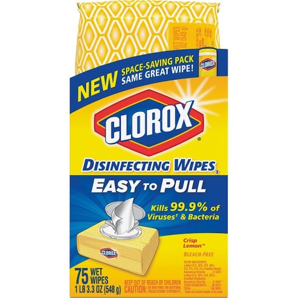 Clorox Disinfecting Wipes Flex Pack - Crisp Lemon, White CLO31404CT - main