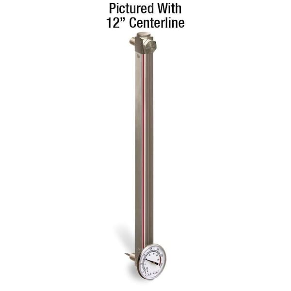 Oil-Rite Steel Liquid Gauge with Dial Thermometer with Straight Threads and Buna-N Seals - 13in., 1/2in.-20 B1559-21300BA1W - main