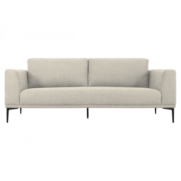 Homeroots 87" Beige Sofa With Black Legs 480932 - main