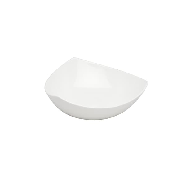 Homeroots White Six Piece Triangle Bone China Service For Six Bowl Set 483495 - main