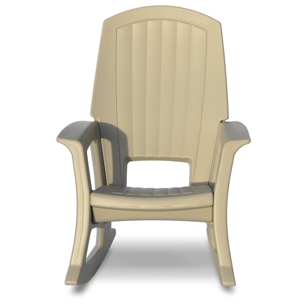 Semco Rockaway Heavy Duty All-Weather Outdoor Rocking Chair By Plastics - Taupe Brown SEMTPE - main
