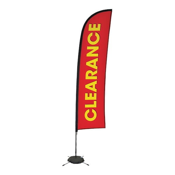 Showdown Displays 13 Ft Premium Blade Sail Sign Kit (Double-Sided With Spider Base) - Clearance Red 908121-006 - main