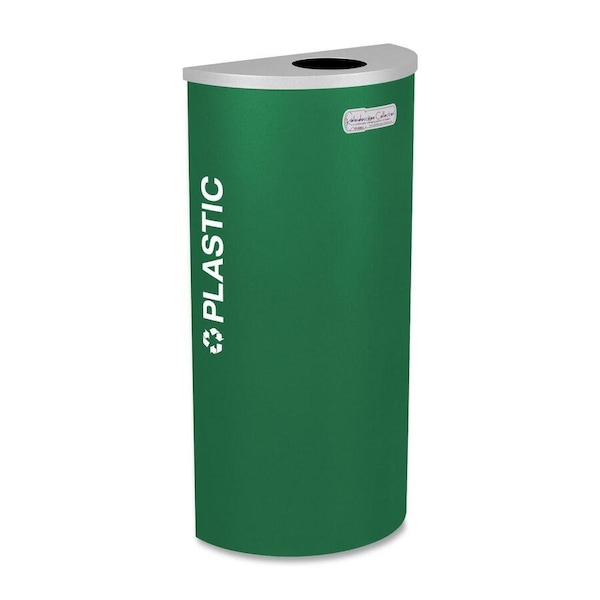 Ex-Cell Kaiser 8-Gal. Half-Round Receptacle - Plastic decal, Green RC-KDHR-PL EGX - main
