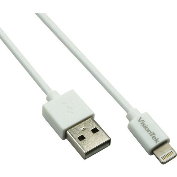 Visiontek Products VisionTek Lightning to USB 2 Meter MFI Cable White (M/M) 900863 - main