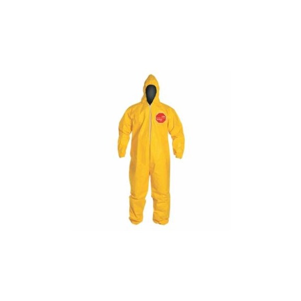 Dupont Tychem 2000 Coverall, Serged Seams, Attached Hood, Elastic Wrists and Ankles, Zipper Front, 12PK 251-QC127S-5X - main