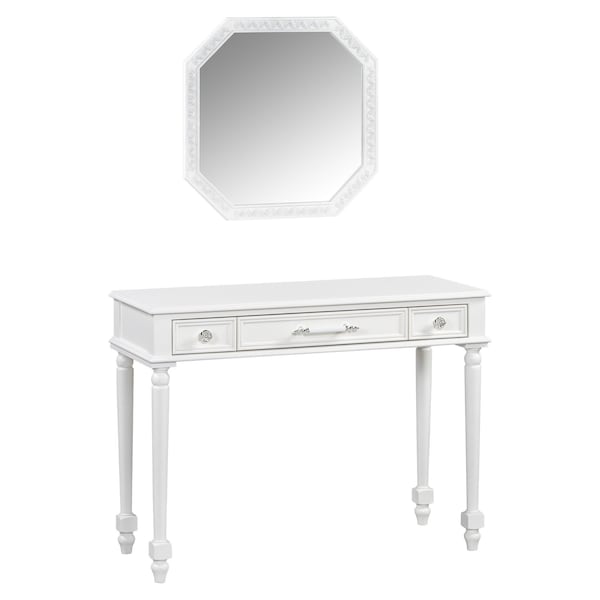 Homeroots 39" White Wood Three Drawer Dresser 714276 - main