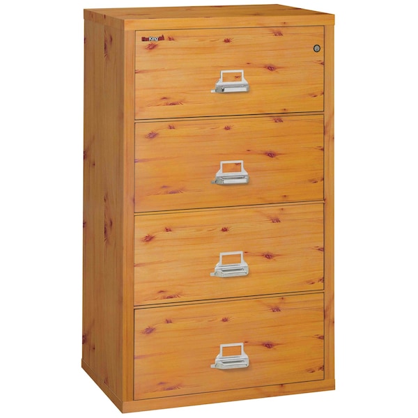 Fireking 4 Drawer, 1 Hr Fire & impact rated, 31" wide lateral Knotty Pine 4-3122-CKP - main