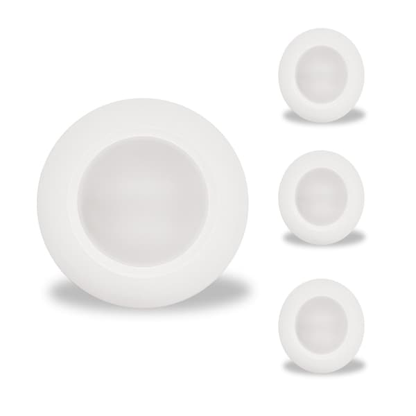 Bulbrite 14WLED 7 ROUND DISC LIGHT 3000K WHITE ALUMINUM, PIGTAIL, 4PK 862897 - main