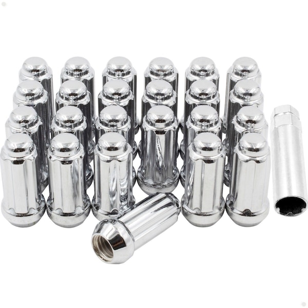 Coyote Wheel Accessories LUG NUTS, Steel, 1.9 in, Silver 63K648 - main