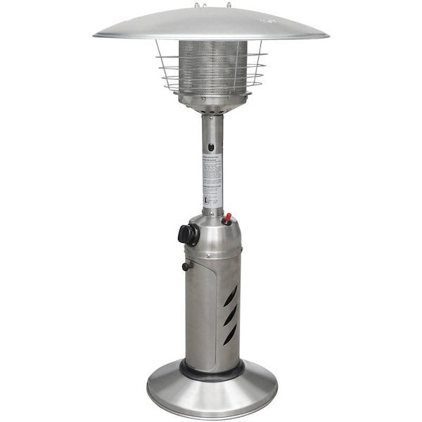 Manufacturers Direct Portable Patio Heater, Liquid Propane Or Butane Gas Only, Electric Ignition, 11000 Btu HPS-C-SS - main