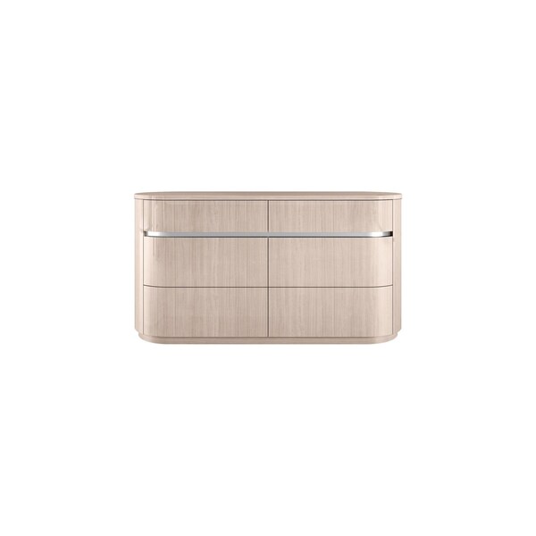 Homeroots 64" Beige Six Drawer Double Dresser 488508 - main