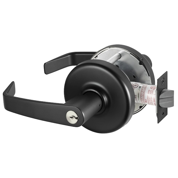 Corbin Russwin Grade 1 Storeroom/Closet Cylindrical Lock, Newport Lever, D Rose, Conventional Cylinder, Black Sued CLX3357 NZD BSP - main