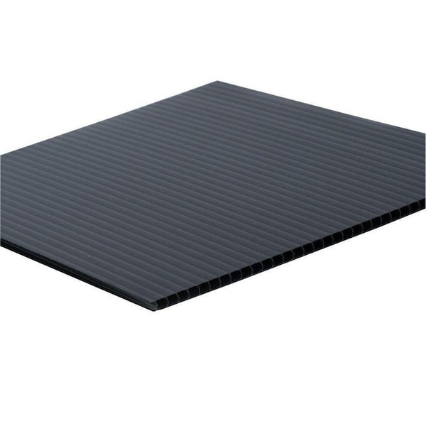Falken Design Black Coroplast Sign Board 48in x 48in x 3/16in - Lightweight, DIY, Signs & Displays PolyPro-Black-3/16-4848 - main