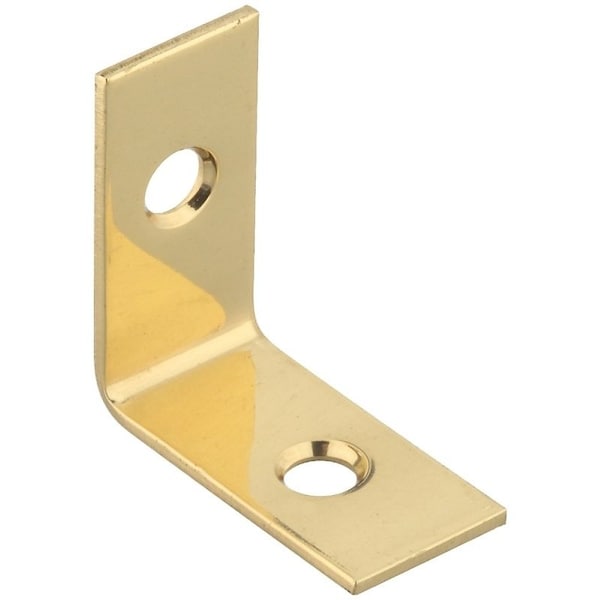 National Hardware V1875 Series Corner Brace, 1 in L, Brass, Solid Brass, 4PK N213-389 - main